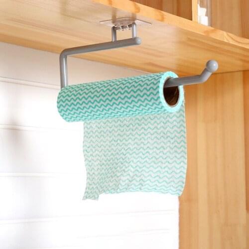 Kitchen Tissue Holder Hanging Toilet Roll Paper Holder Towel Rack Kitchen Bathroom Cabinet Door Hook Holder Organizer