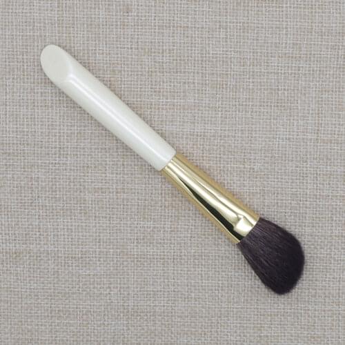 K167 Professional Handmade Makeup Brushes Soft Blue Squirrel Goat Hair Angled Contour Sculpting Brush White Handle Make Up Brush