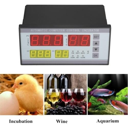 KKmoon Automatic Egg Incubator Controller Machine Poultry Egg Temperature and Humidity Controller for Egg Incubation Hatching