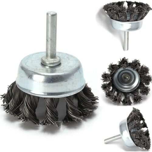 Wire Wheel Joint Knotted Cup Wire Brush Rotary Crimp Cup For Drill Angle Grinder For Die Grinder Rust Removal Polishing Big Deal
