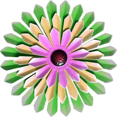 Colorful Wall flower home decor iron metal wall hanging decors