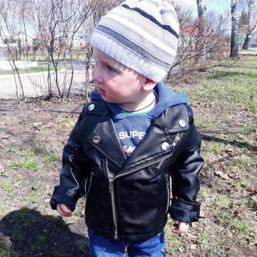 Boys PU jacket 1-7 years old childrens Motorcycle leather fashion diamond quilted zipper girls coat cool Spring autumn hot sale