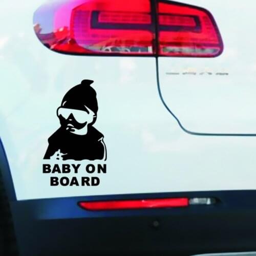 Cute BabyCar Sticker Window Reflective Sheeting 3D Car Windshield Decal Rear Funny Outside Auto Decoration Affixed Cover Laptop