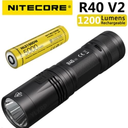 NITECORE R40 V2 1000 lumens new wireless charging search light, equipped with a special 5000mah battery