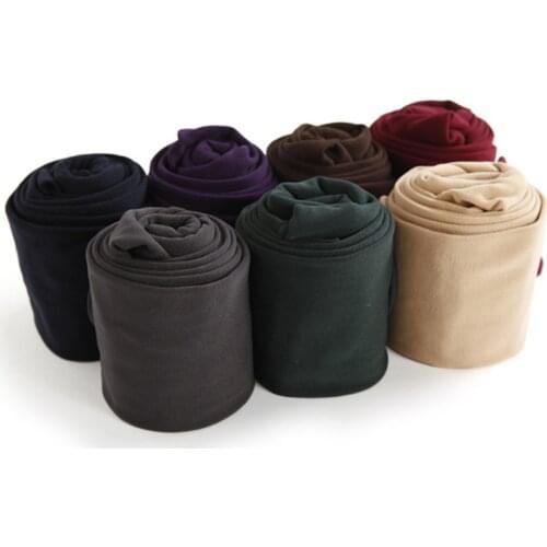 2019 Autumn Winter Women Thick Warm Leggings Candy Color Brushed Charcoal Stretch Fleece Pants Trample Feet Leggings