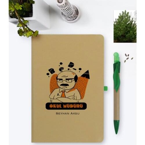 Personalized School Director of Pro-Environmental Notebook and Seeded Pen Set-2