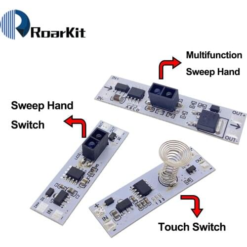 Touch Switch Capacitive Module 5V-24V 3A LED Dimming Control Lamps Active Components Short Distance Scan Sweep Hand Sensor