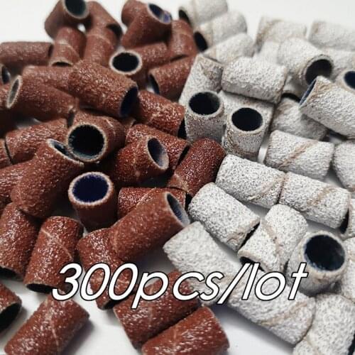 Sanding Bands Cutters For Milling Polish Pedicure Manicure Nail Drill Bits Sanding Cap Hard Dead Skin Remover Tools 300pcs/lot