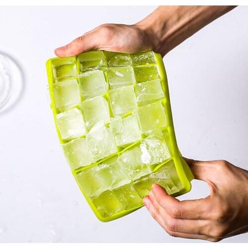 15 24 Holes Silicone Ice Cube Trays with Lids Trays Flexible Easy Release Ice Cube Molds Trays for Whiskey Cocktail Juice
