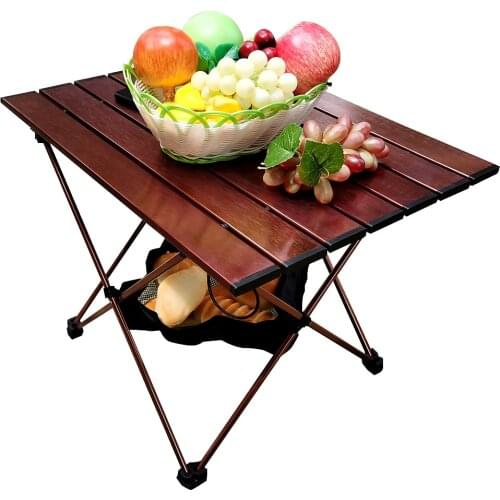 Table Brown Table 7075 Aluminum Alloy Table Outdoor Table Outdoor Furniture Portable Folding Table