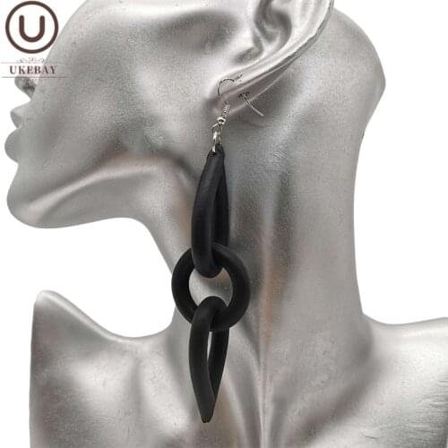 UKEBAY New Rubber Jewelry Drop Earrings For Female Charm Accessories Designer Handmade Gift Gothic Earrings Festival Jewellery