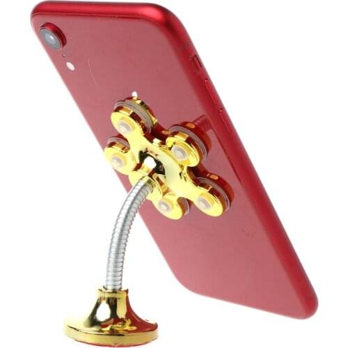 360 Degree Rotatable Metal Flower Magic Suction Cup Mobile Phone Holder Car Bracket for iPad iPhone Samsung Smartphones