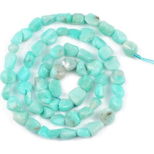YHBZRET Natural Irregular Amazonite Stone Beads 4~8mm Gravel Spacer Beads For Jewelry Making DIY Bracelets Necklace accessories