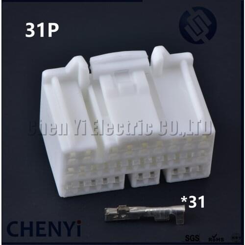 1 sets 31 Pin female tyco AMP auto electrical housing plug plastic wiring harness unsealed connector 353031-1 11421 31P