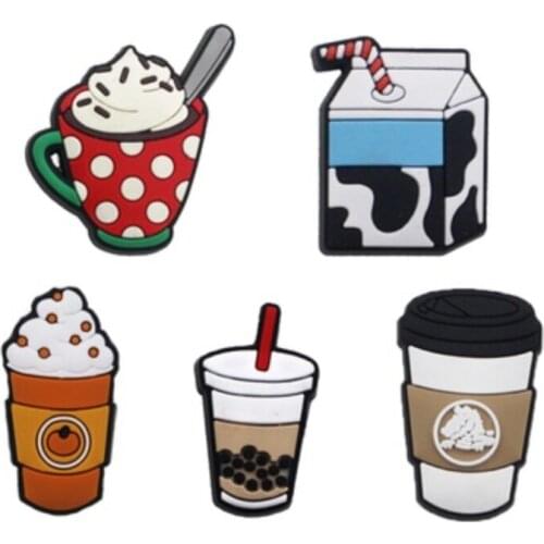 1pcs New Style Mini Croc Charms Fruit Cake Cartoon Decoration Detachable Shoe Buckle