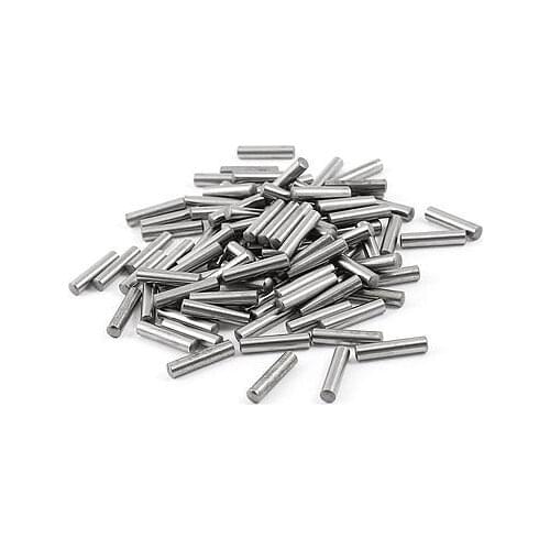 100 Pcs Stainless Steel 4.4mm x 19.8mm Dowel Pins Fasten Elements Silver Tone
