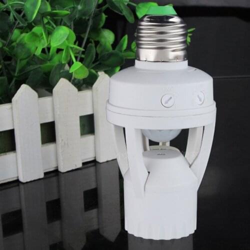 AC 110-220V 360 Degrees PIR Induction Motion Sensor IR infrared Human E27 Plug Socket Switch Base Led Bulb light Lamp Holder Hot