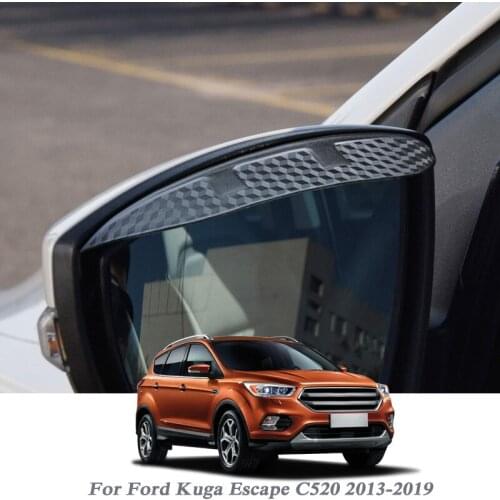 Car Rearview Mirror Rain Eyebrow Auto Shield Snow Guard Sun Side Visor Shade Protector For Ford Kuga Escape C520 2013-2019
