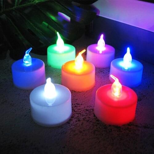 White Color 6Pcs Excellent Battery Operated Colored Fake Candles Light Portable LED Lights Eco-friendly for Party