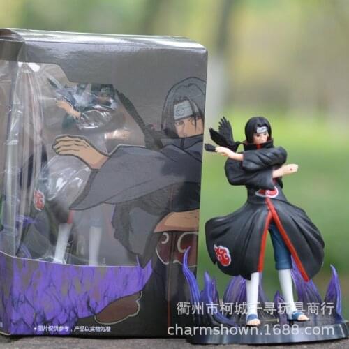 Classic Anime Naruto Single Player Uchiha Itachi Standing Action Figure Doll Boxed Toys Decoration Childrens Gifts Collectible