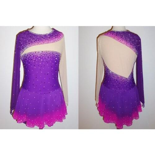 Hot Sales Ice Figure Skating Dresses Fashion New Brand Competition Girls Figure Skating Dresses Crystal DR3682