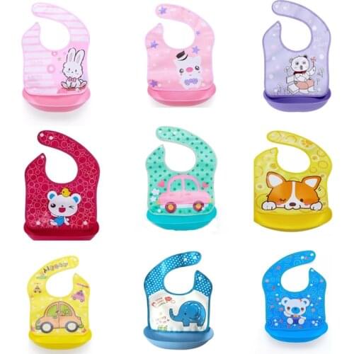 Newborn Best Gifts Baby Feeding Tableware Silicone Waterproof Bibs Feeding Toddler Fashionable Aprons Baby Bibs
