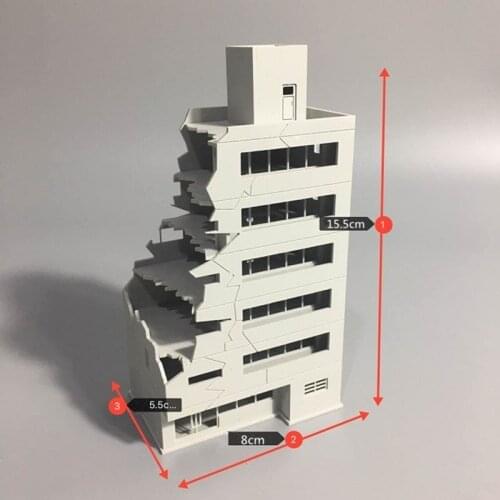 1:150 N Scale Sand Table Decoration DIY Assembly Battlefield Ruin Damaged Version Model