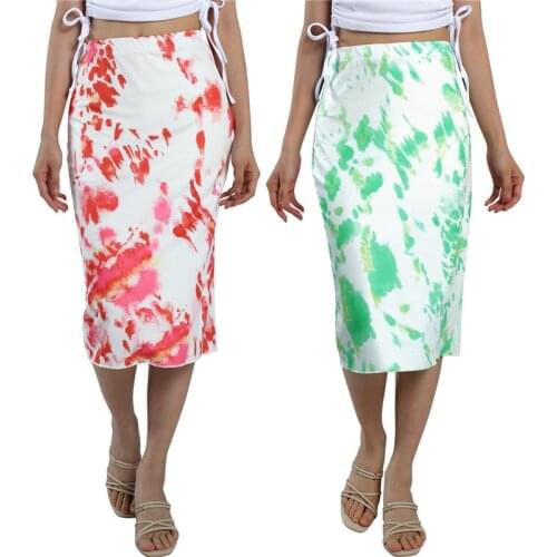 Fashion Summer Women Boho Beach High Waist Floral Printed Midi Skirts Elegant Holiday Party Pencil Skirts For Women Clothing