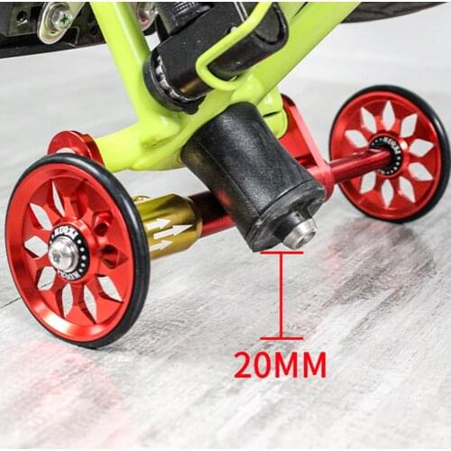 MUQZI Folding Bicycle Easy Wheel Extension Rod for Brompton Telescopic Rear Cargo Rack Easywheel Aluminum Alloy Parts NEW
