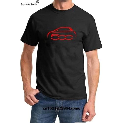 Men T shirt Fiat 500 Classic Red Color Design Tshirt funny t-shirt novelty tshirt women