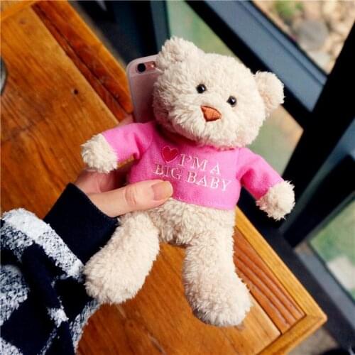 Bear Fluffy Rabbit Full Furry Phone Case For Oneplus 7 1+7 pro 6T 7t pro Oneplus 5T 7TCute Stuffed Soft Warm Plush Dolls