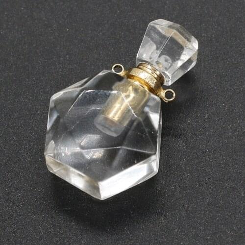 Natural Semi Precious Perfume Mini Bottle Car Air Freshener Separate Bottling For DIY Jewelry Making Necklaces Bracelets20*35mm