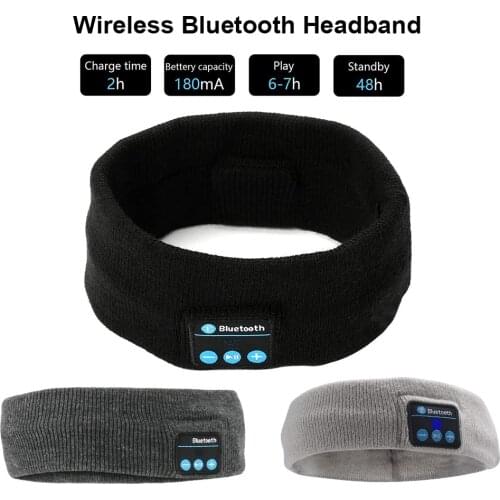 New Wireless Bluetooth Headphones Running Earphone Sleep Headset Sports Sleeping Music Headband Soft Washable Built In Speaker