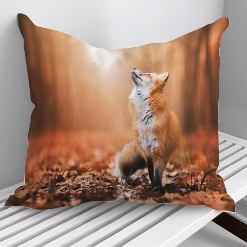 Animal Fox Throw Pillows Cushion Cover On Sofa Home Decor 45*45cm 40*40cm Gift Pillowcase Cojines Dropshipping