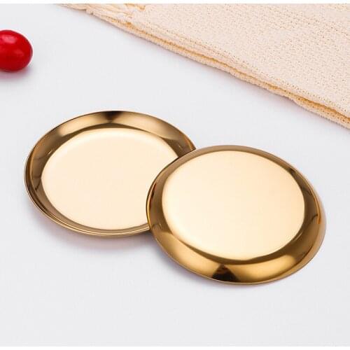 Stainless Steel Household Gold Storage Tray Fruit Sancks Jewelry Display Plate Kitchen Organizer Tools Oval Metal Jewelry Tray