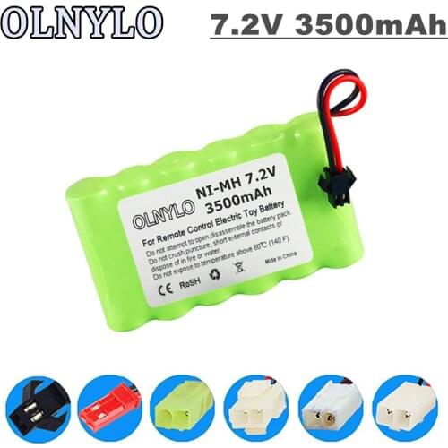 7.2v 3500mah AA NI-MH rechargeable battery For Remote control electric toy boat car truck 7.2 V 3500 mah aa nimh battery