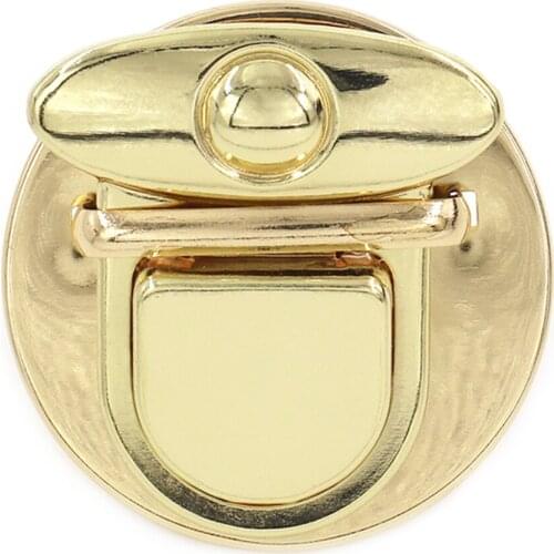 New Metal Durable Clasp Big round lock Turn Lock Twist Lock For DIY Handbag Bag Purse Luggage Hardware Parts Accessories