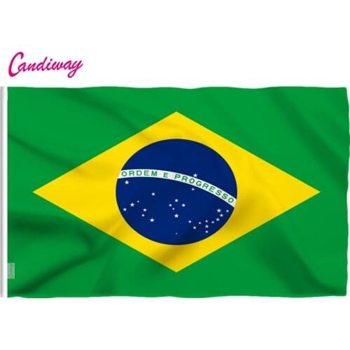 Oriflamme 3ftx2ft Brazil Flag national flags Home Decoration Brasil FLAG Country Banner 96*64cm Indoor/Outdoor