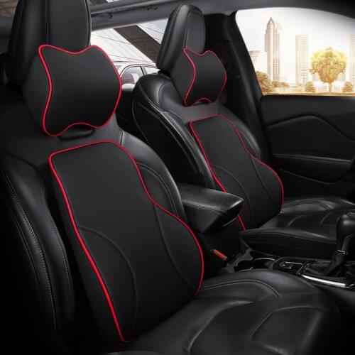 Car Headrest Pillow Neck Memory Lumbar Support Cotton Breathable Auto Neck Rest Headrest Cushion Seat Pillow
