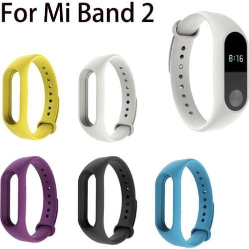 For Xiaomi Mi Band 2 Strap Silicone Wristband Bracelet Replacement 11 Colors Sport TPU Strap Smart Bracelet Accessories