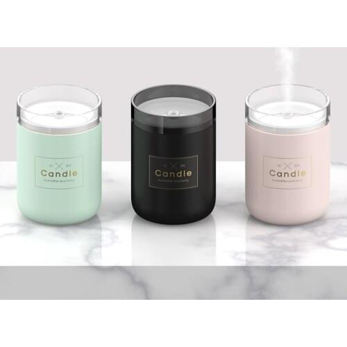 280ML Candle USB Humidifier Air Purifier Atomizer essential oil diffuser for Home difusor de aroma mist maker fogger with LED
