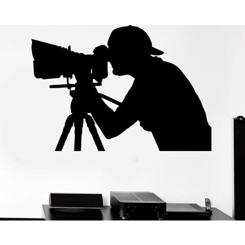Vinyl Wall Decal Photographer Photo Art Studio Camera Wall Stickers Photography Wall Decor Home Bedroom Decor Wallpaper B456
