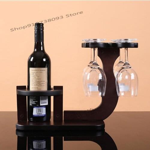 Wine Rack, Ornament Rack, Goblet Rack, Inverted Hanging, Wooden Solid Wood Living Room, Modern Simple, North European Style Crea