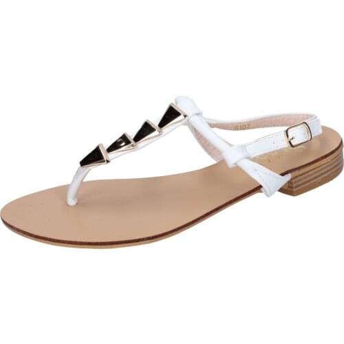 SOLO SOPRANI sandals women synthetic leather White