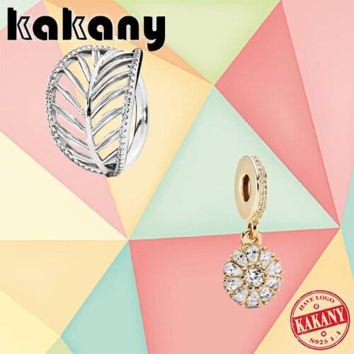 2021 New High Quality Fashion S925 Sterling Silver Embellished Flower Pendant Ring Original Diy Jewelry Suitable For Women