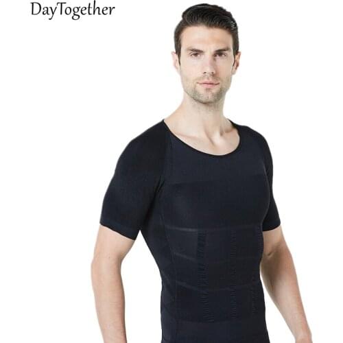 008 mens garment factory supply short sleeve of corsets corset belly in upgrading model of body shaper