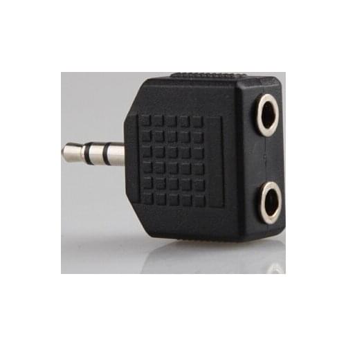 10PCS 3.5mm male to 2 female (Double 3.5mm plug) Notebook Computer Pad Phone MP3 Audio Cable Adapter