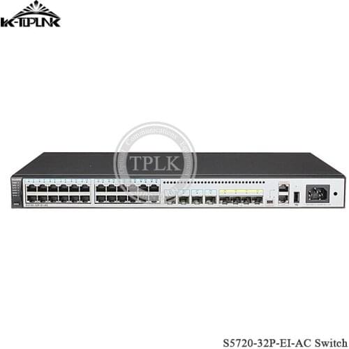 100% original new Hua wei S5720-32P-EI-AC 8 Gigabit SFP Switch Duplex 24ports 1Gigabit Ethernet ports 8ports SFP Switch