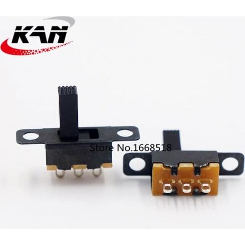 100PCS Toy switch 1P2T ON-OFF Toggle Switch Micro Slide Switch 3PIN 2 Position Handle high 6mm SS12F15G6 SS-12F15 VG6 G-switch P