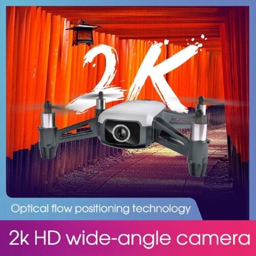 2.4G WIFI FPV RC Drone with 2K HD camera Optical Flow Positioning Smart Follow RTF mini pocket Quadcopter Helicopter